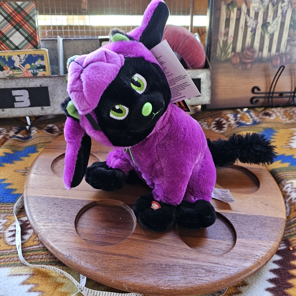 Spooky Cute Animated Halloween Black Cat in Costume